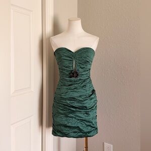 BCBG Strapless Emerald Dress